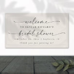Simple Elegant Off-White Bridal Shower Welcome Banner<br><div class="desc">Simple Elegant Off-White Ivory Bridal Shower Welcome welcome banner. This modern minimal sign is simple classic and elegant with a plain solid background color and a pretty signature script calligraphy font with tails. Shown in the new Colorway. Available in several color options, or feel free to edit the colors from...</div>