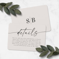 Simple Elegant Off-White Ivory Wedding Details