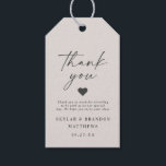 Simple Elegant Off-White Ivory Wedding Thank You Gift Tags<br><div class="desc">Simple Elegant Off-White Ivory Wedding Thank You Gift Tags. This modern wedding or any event Thank You Tag design is simple and minimal with a Plain Solid color Background and trendy signature calligraphy script fonts. Add Your custom couple's Photograph to the back side for a completely personalized look! Shown in...</div>