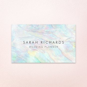 Simple Elegant Opal Wedding Planner Business Cards by whimsydesigns at Zazzle