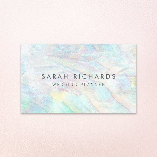 Simple Elegant Opal Wedding Planner Business Cards (Creator Uploaded)