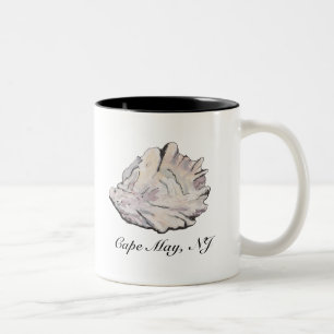 Simple Elegant Oyster Two-Tone Coffee Mug