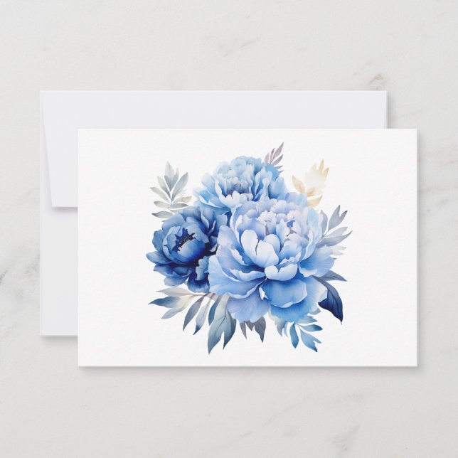 Simple Elegant Pastel Floral Bouquet Flat Note Card (Front)