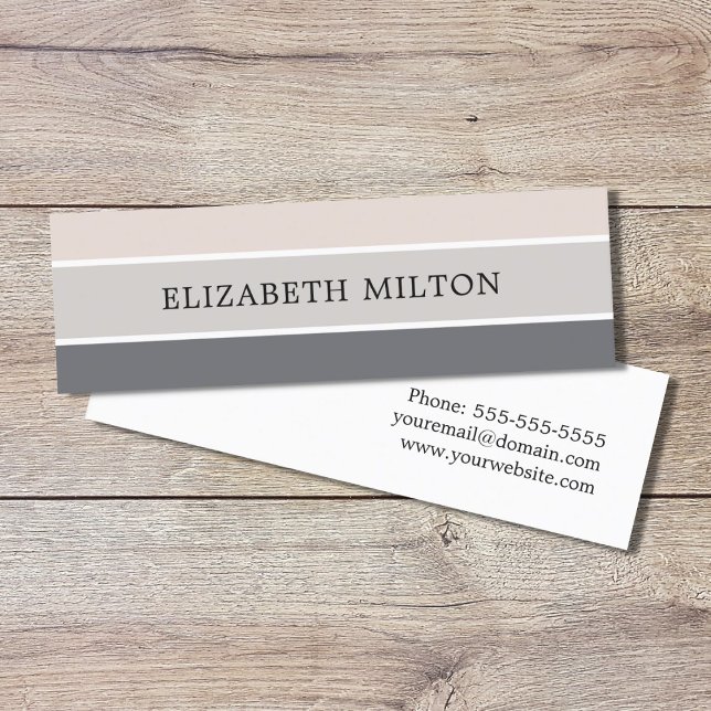 Simple Elegant Pastel Stripes Consultant Mini Business Card (Creator Uploaded)