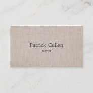 Simple Elegant Pastor | Priest Business Card at Zazzle