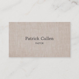 Simple Elegant Pastor   Priest Business Card