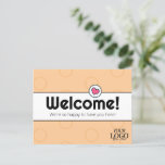 Simple Elegant Peach Business Welcome Postcard