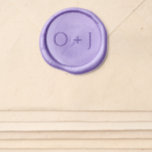 Simple Elegant Periwinkle Wedding Monogram Wax Seal Sticker<br><div class="desc">Elegant and minimalist with just the bride and groom initials wax seal . It is simple and chic with minimal bold style for wedding envelops to standout. With elegance and classy vibes.</div>