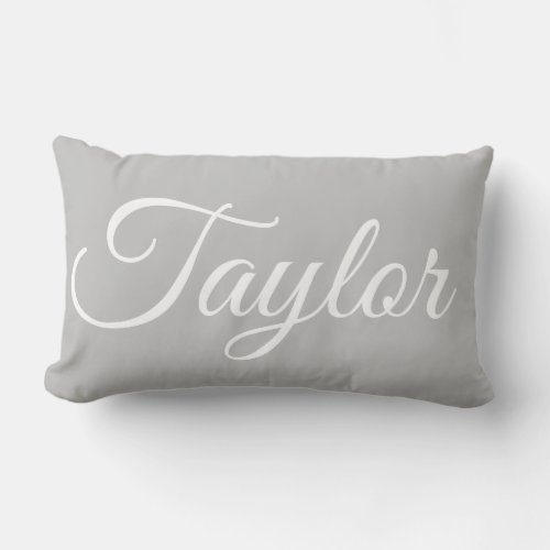 Simple Elegant Personalise Name Monogram  Lumbar Pillow