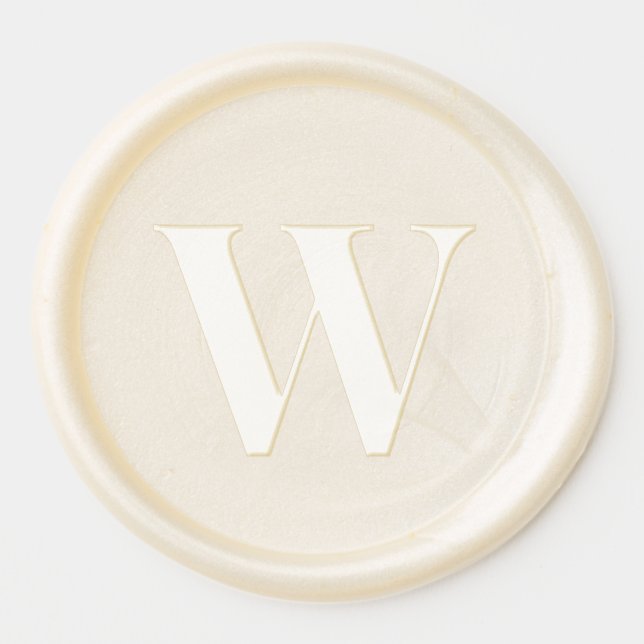 Simple Elegant Personalized Monogram  Wax Seal Sticker (Front)