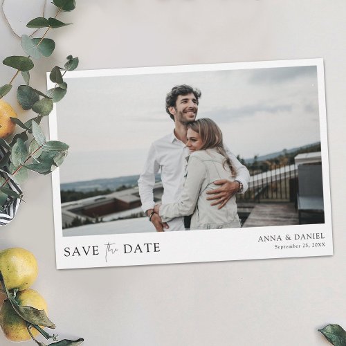 Simple Elegant Personalized Photo Save the Date
