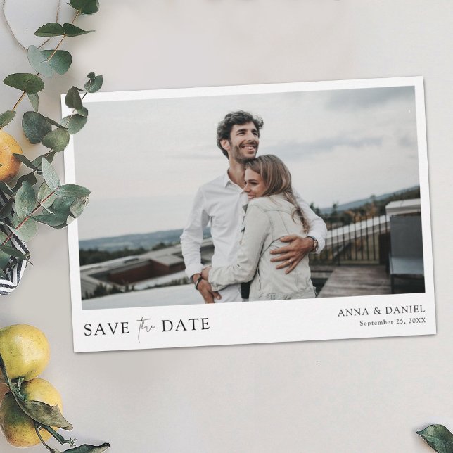 Simple Elegant Personalized Photo Save the Date (Creator Uploaded)