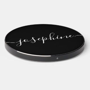 Simple Elegant personalized script name adult Wireless Charger