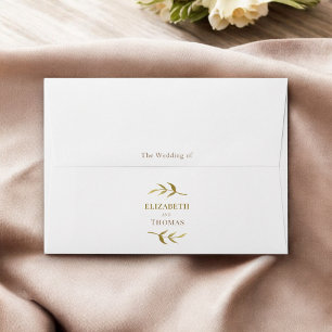 simple elegant personalized wedding envelope