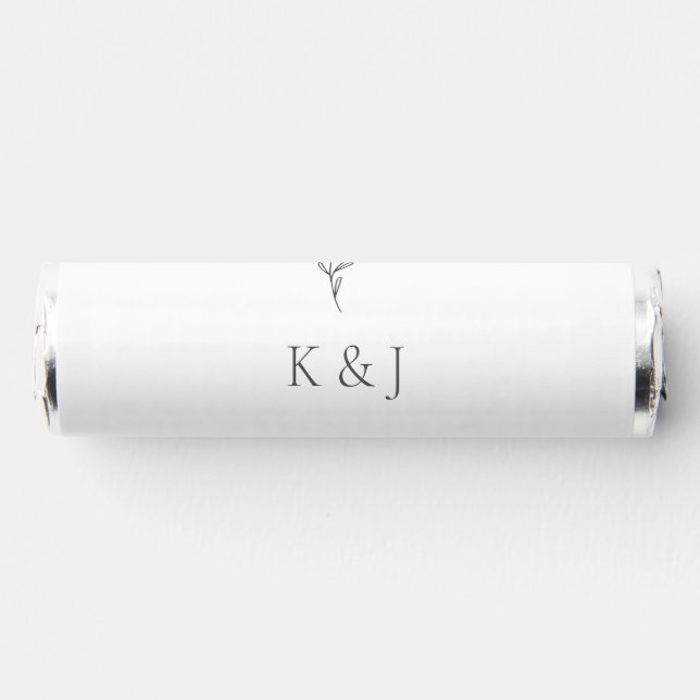 Simple Elegant Personalized Wedding Minimalist  Breath Savers® Mints (Front)
