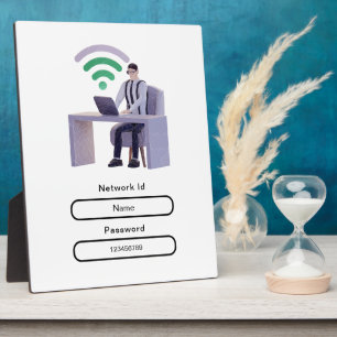Simple Elegant Personalized Wifi Network Password Plaque