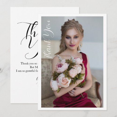 Simple Elegant Photo Bat Mitzvah Birthday