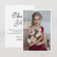 Simple Elegant Photo Bat Mitzvah Birthday