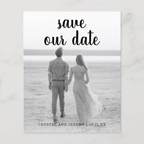 Simple Elegant Photo Budget Wedding Save the Date