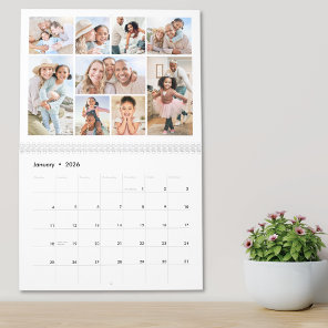 Simple Elegant Photo Collage Calendar