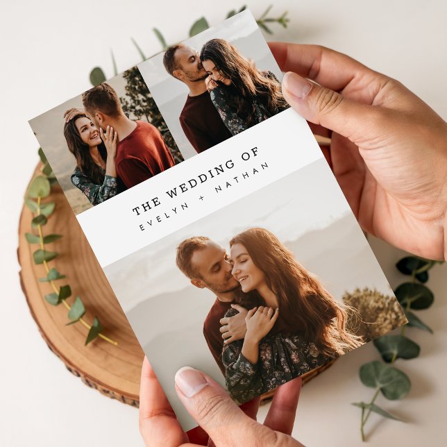 Simple Elegant Photo Collage Wedding Invitation (Creator Uploaded)
