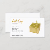Simple Elegant Photo Gift Shop Business Card (Front/Back)