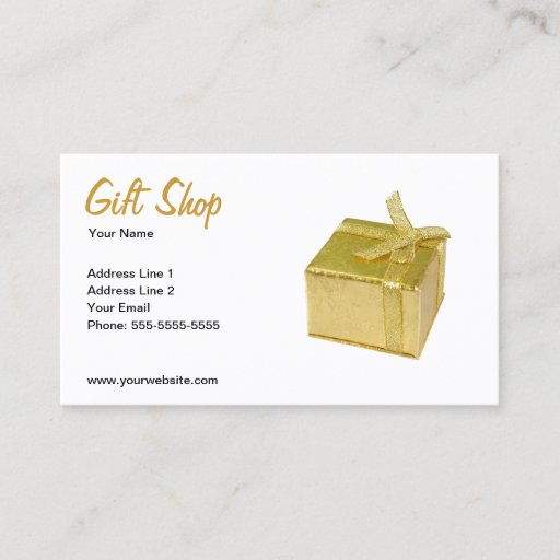 Customizable Gift Shop Business Card Template