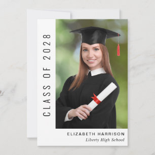 Simple Elegant Photo Graduation Announcement