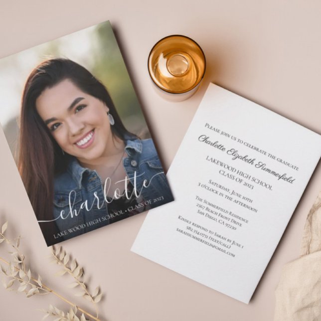 Simple Elegant Photo Graduation Announcement (Creator Uploaded)