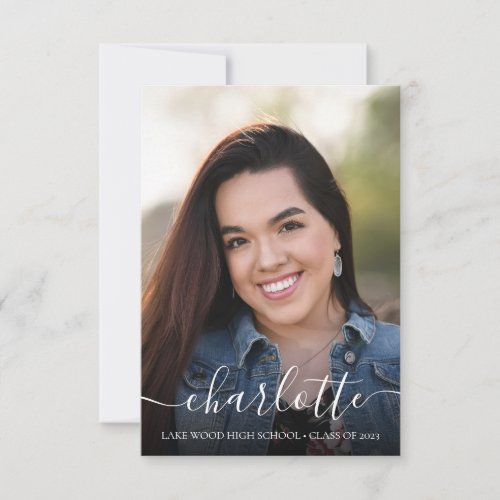 Simple Elegant Photo Graduation Announcement