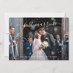 Simple Elegant Photo Modern Wedding Reception Invitation