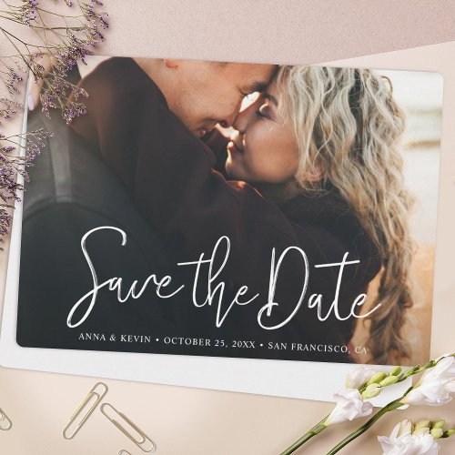 Simple Elegant Photo Save the Date Template