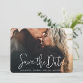 Simple Elegant Photo Save the Date Template (Standing Front)