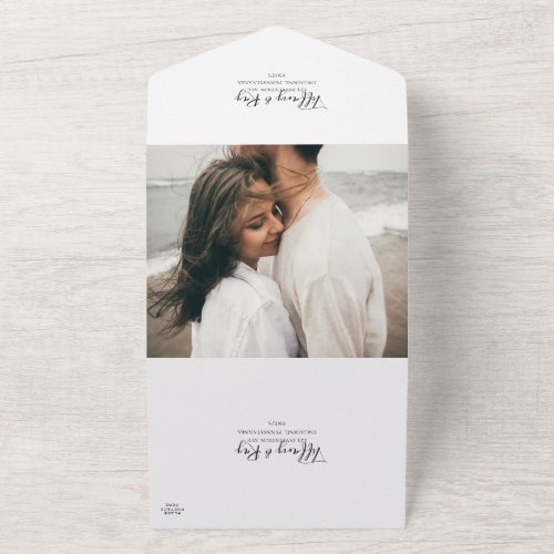 Simple Elegant Photo Seal And Send All In One All In One Invitation
