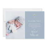 Simple Elegant Photo Signature Script Baptism Thank You Card Simple Elegant Photo Signature Script Baptism Thank You Card