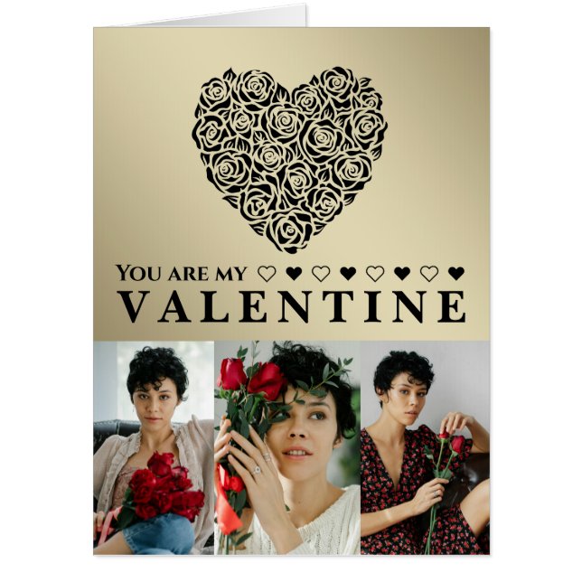 Simple Elegant Photo Valentine's day Card (Front)