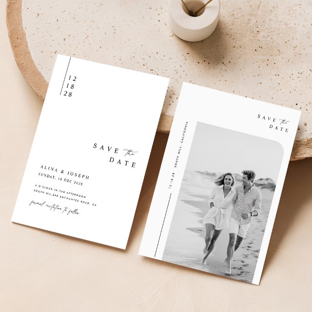 Simple Elegant Photo Wedding Boho Save The Date (Creator Uploaded)