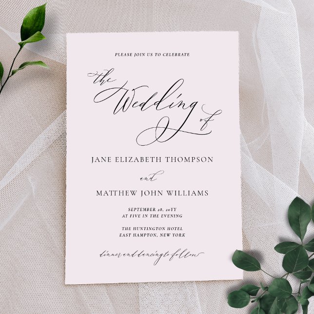 Simple Elegant Photo Wedding Invitation with RSVP (This elegant  invitation includes room on the back for text and a photo)
