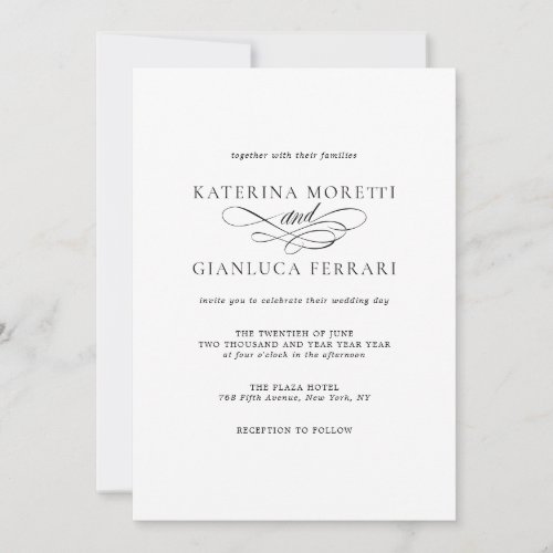 Simple Elegant Photo Wedding Invite with RSVP