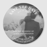 Simple Elegant Photo Wedding Modern Black Magnet<br><div class="desc">Simple,  elegant,  black and white,  modern photo Wedding,  Save the Date magnet. You can personalize it with your details.</div>