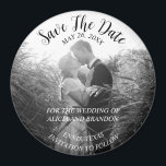 Simple Elegant Photo Wedding Modern Black Magnet<br><div class="desc">Simple,  elegant,  black and white,  modern photo Wedding,  Save the Date magnet. You can personalize it with your details.</div>