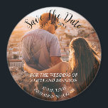Simple Elegant Photo Wedding Modern Rustic Magnet<br><div class="desc">Simple,  elegant,  whimsical,  modern photo Wedding,  Save the Date magnet. You can personalize it with your details.</div>
