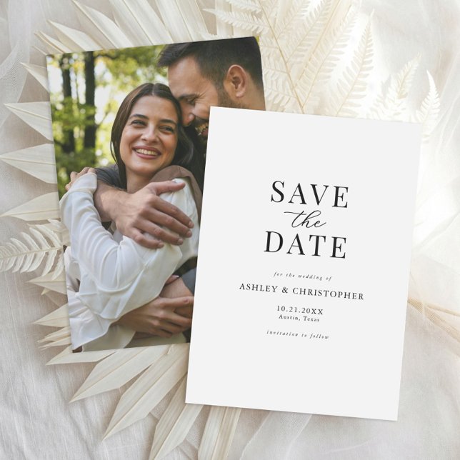Simple Elegant Photo Wedding Save the Date (Creator Uploaded)