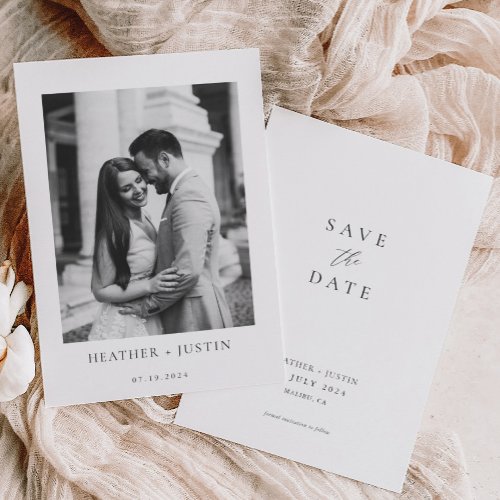 Simple Elegant Photo Wedding Save The Date