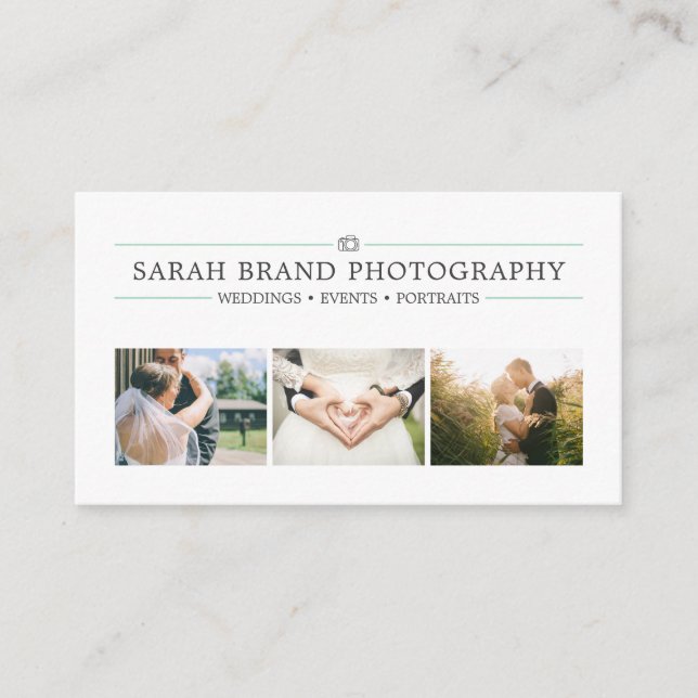 Simple & Elegant, Photography Business Card (Front)