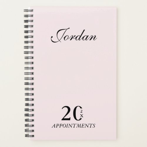 Simple Elegant Pink Name Daily Planner Appointment