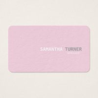 Simple Elegant Pink Textured Professional Custom Business Card