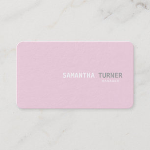 Simple Elegant Pink Textured Professional Custom Business Card