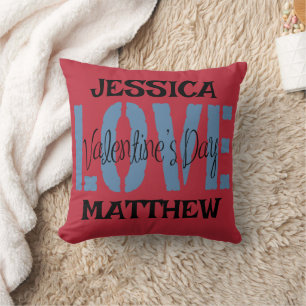 simple elegant pink valentine, Sweet for couple Throw Pillow
