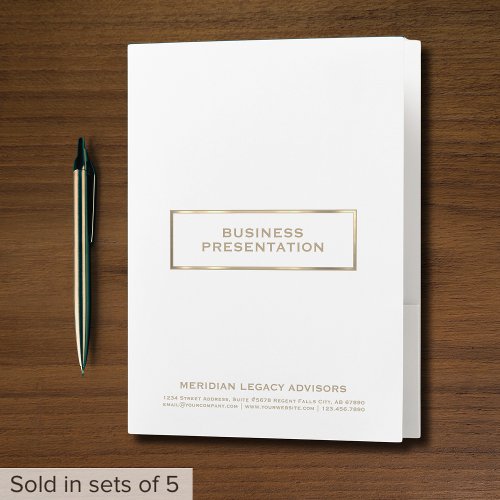 Simple Elegant Presentation Folder - Product | North Red Vine